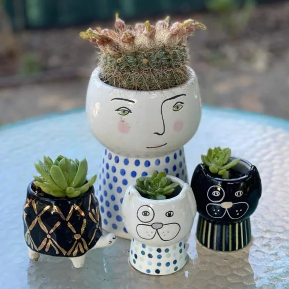 Ceramic Family Dog Outdoor Planter - Threshold - Picture 3 of 9